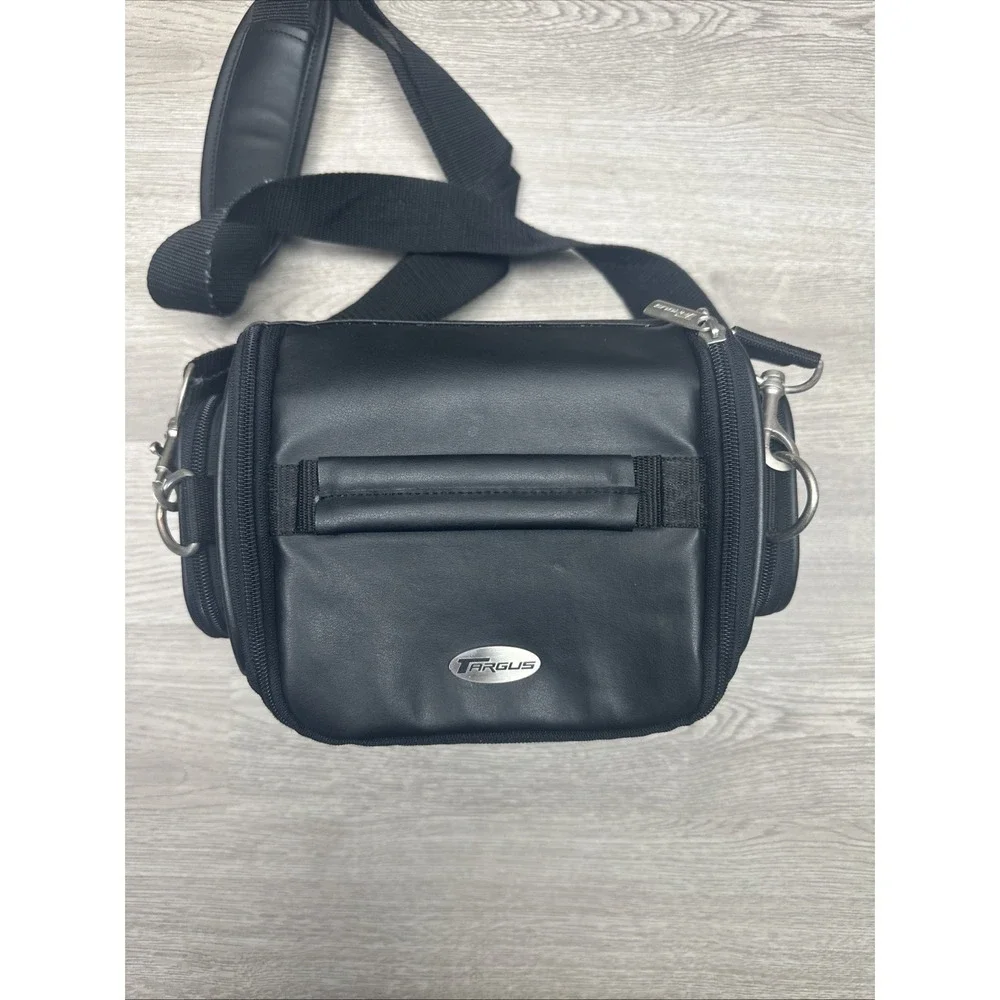 Targus‎ Black Leather Travel Camera Shoulder Bag With Strap - Multi Pocket Nice